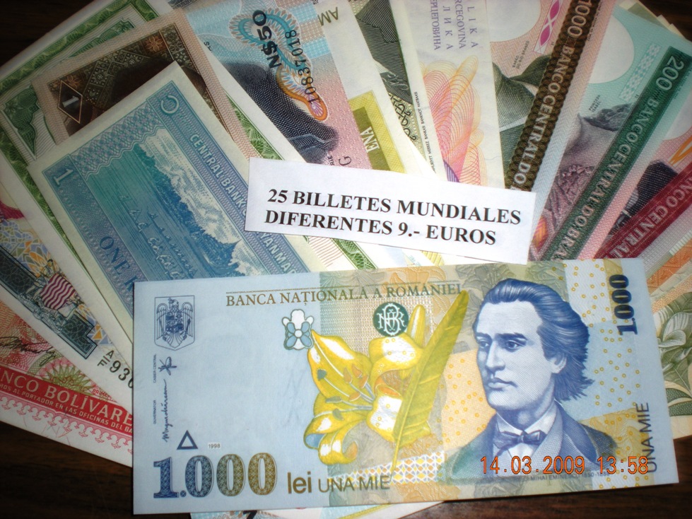 25 Billetes de Varios Pases